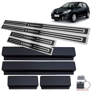 Soleiras Renault Sandero 2008 A 2013 Preto Alto Relevo