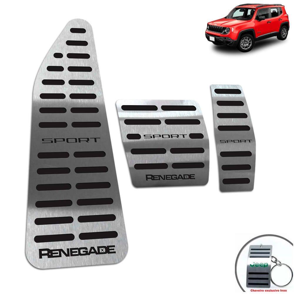 Descanso + Pedaleira Automático Jeep Renegade Sport Preto