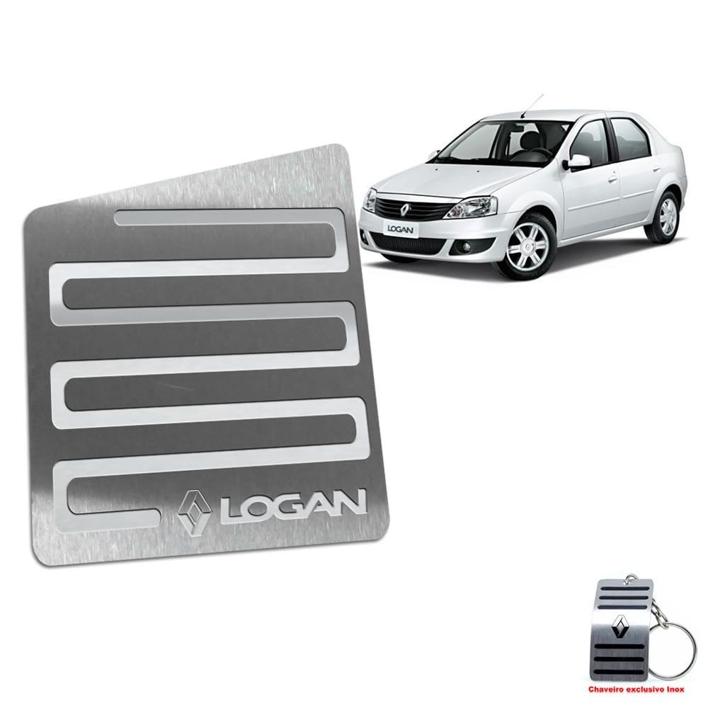 Descanso de Pé Renault Em Aço Inox Logan 2011 A 2013 Prata