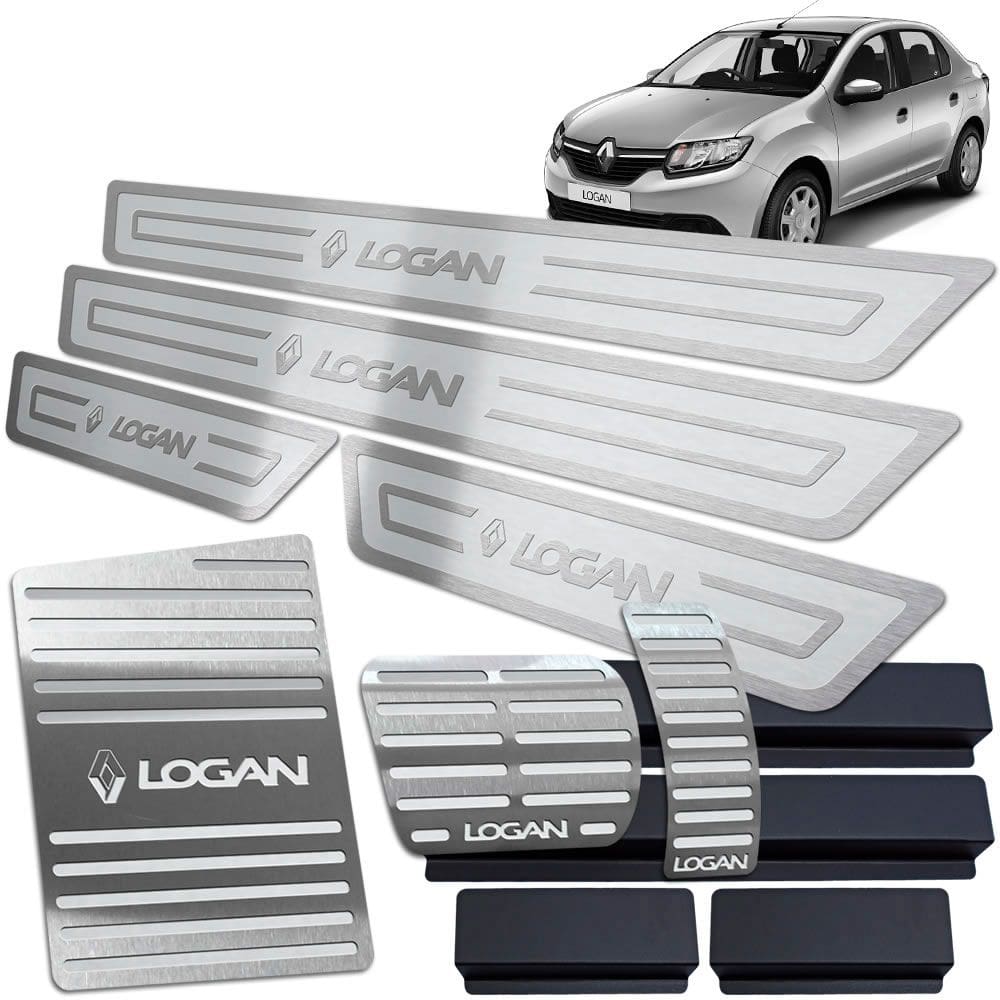 Descanso Pedaleira Soleira Logan 2014 A 2019 Prata AR Auto