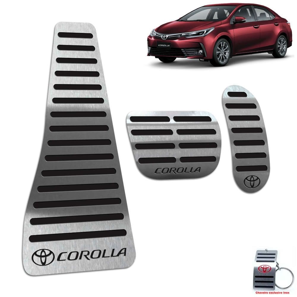 Pedaleira Com Descanso Corolla 2014 A 2019 Automático Preto