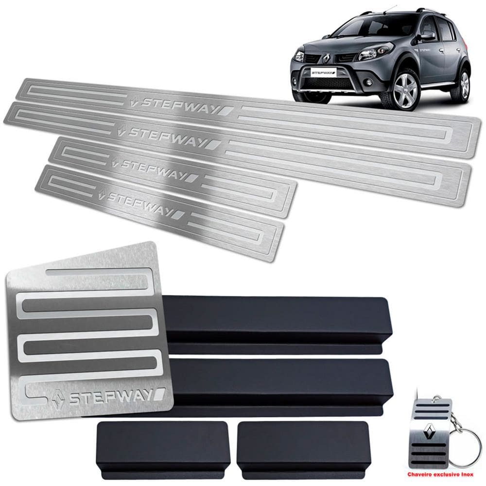 Descanso E Soleira Sandero Stepway 2008/2013 Prata BR