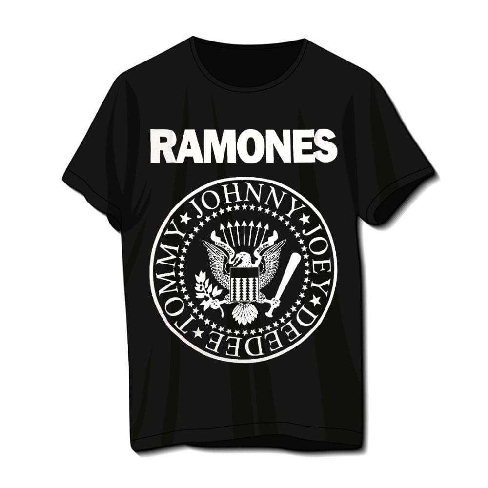 Camiseta Plus Size Ramones Preta Banda De Rock Unissex