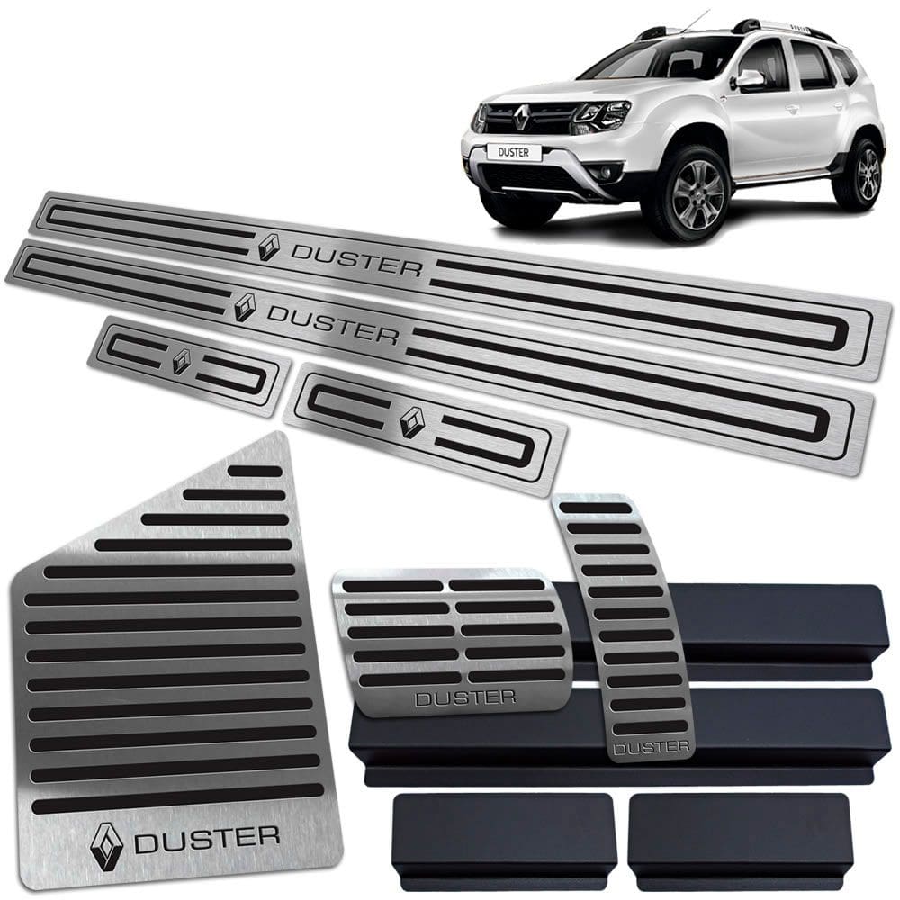 Soleira Pedaleira Descanso Duster 2011/2020 Auto Preto BR
