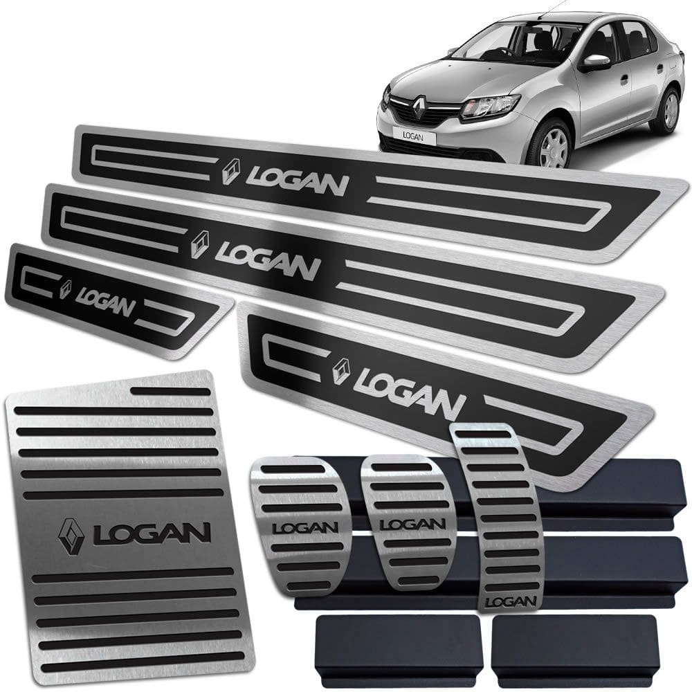 Descanso Pedaleira Soleira Logan 2014 A 2019 Preto AR Manual