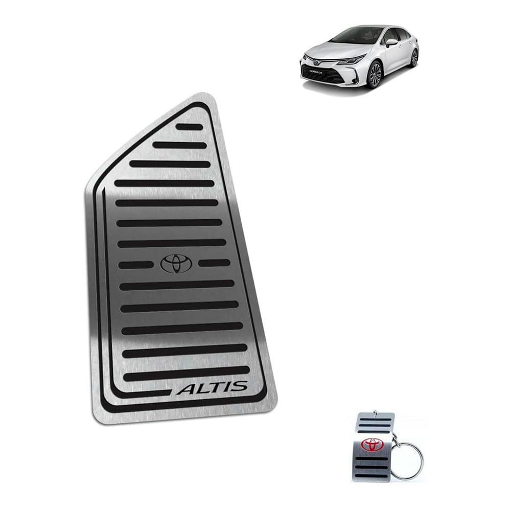 Descanso De Pé Em Aço Inox Toyota Corolla Altis 2020 Preto