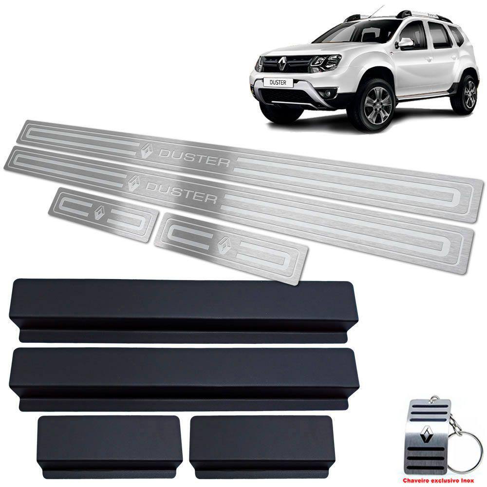 Soleira Em Aço Inox Duster 2011/2020 Prata Baixo Relevo