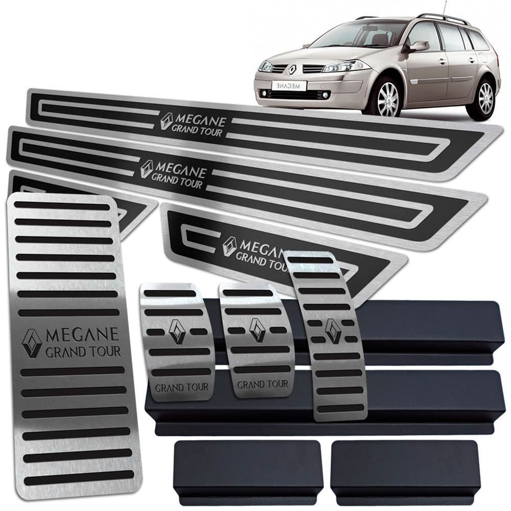 Kit Megane Grand Tour Manual 2007/2013 Preto Alto Relevo