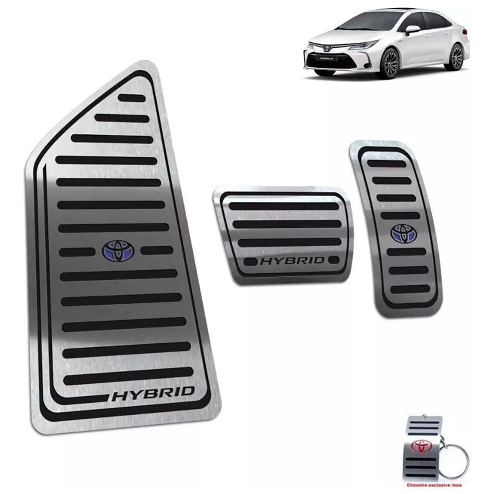 Pedaleira Automático + Descanso Corolla Hybrid 2020 Preto