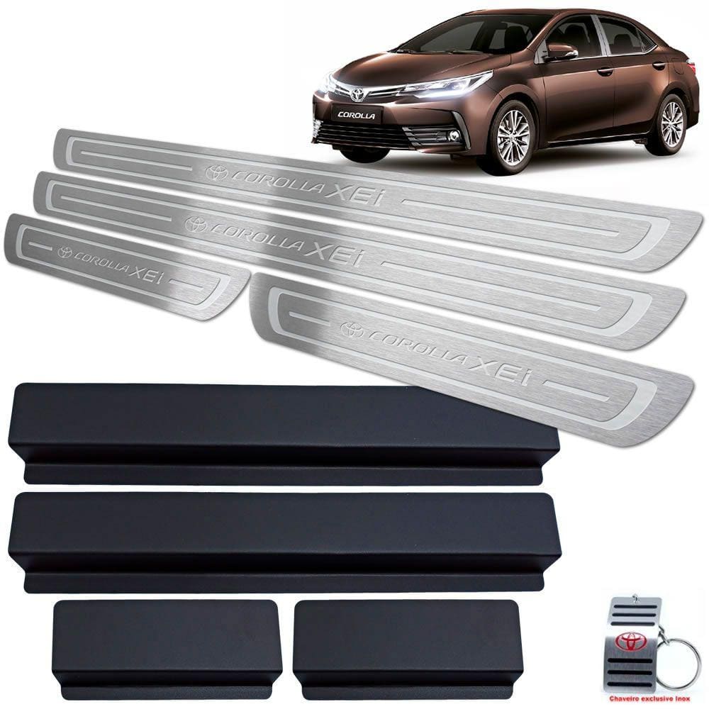 Soleiras Toyota Corolla Xei 2014/2019 Prata Baixo Relevo