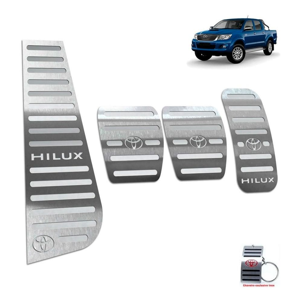 Pedaleira Com Descanso Hilux 2006 a 2012 Manual Prata