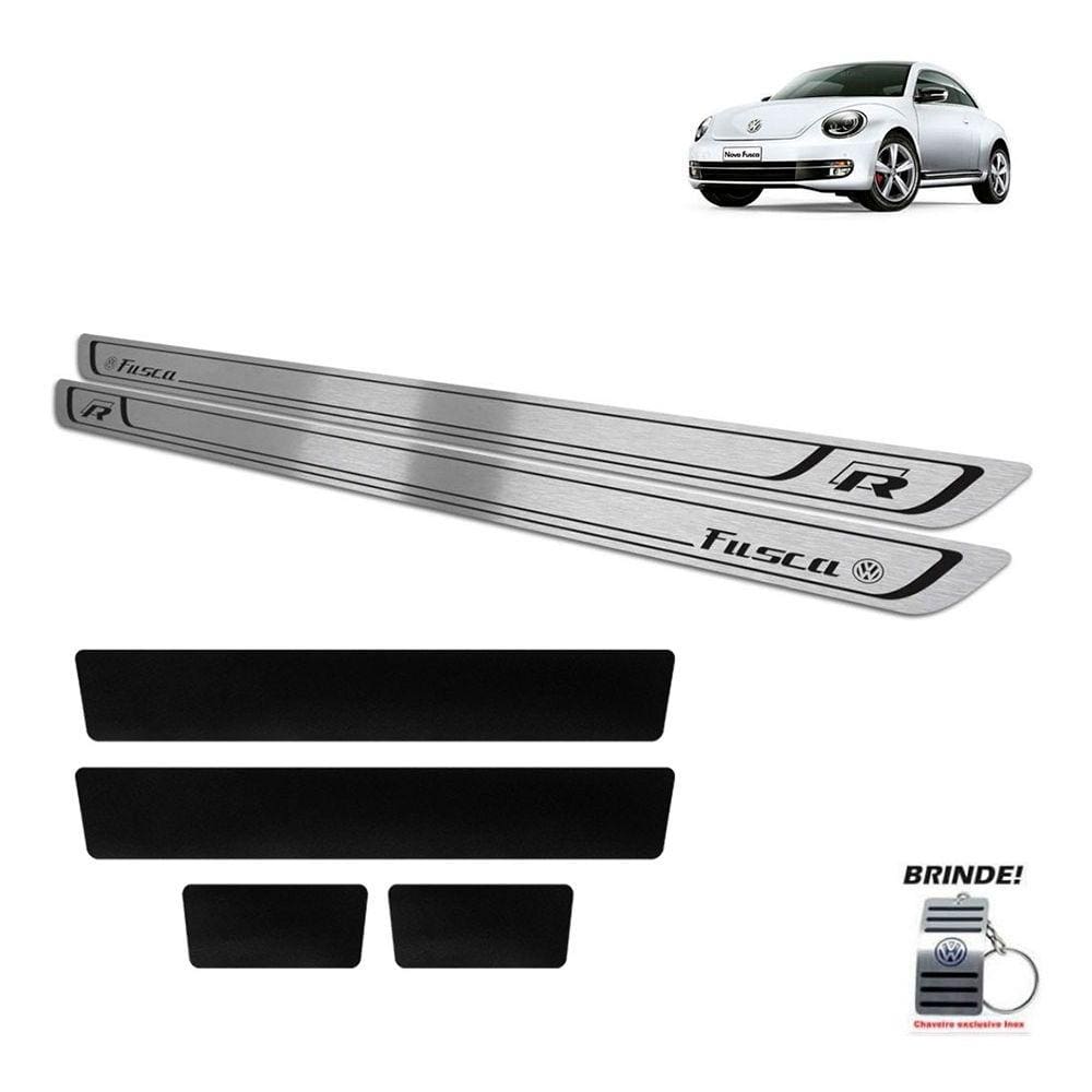 Soleiras Preto Baixo Relevo + Vinil Fusca R-line 2 Portas