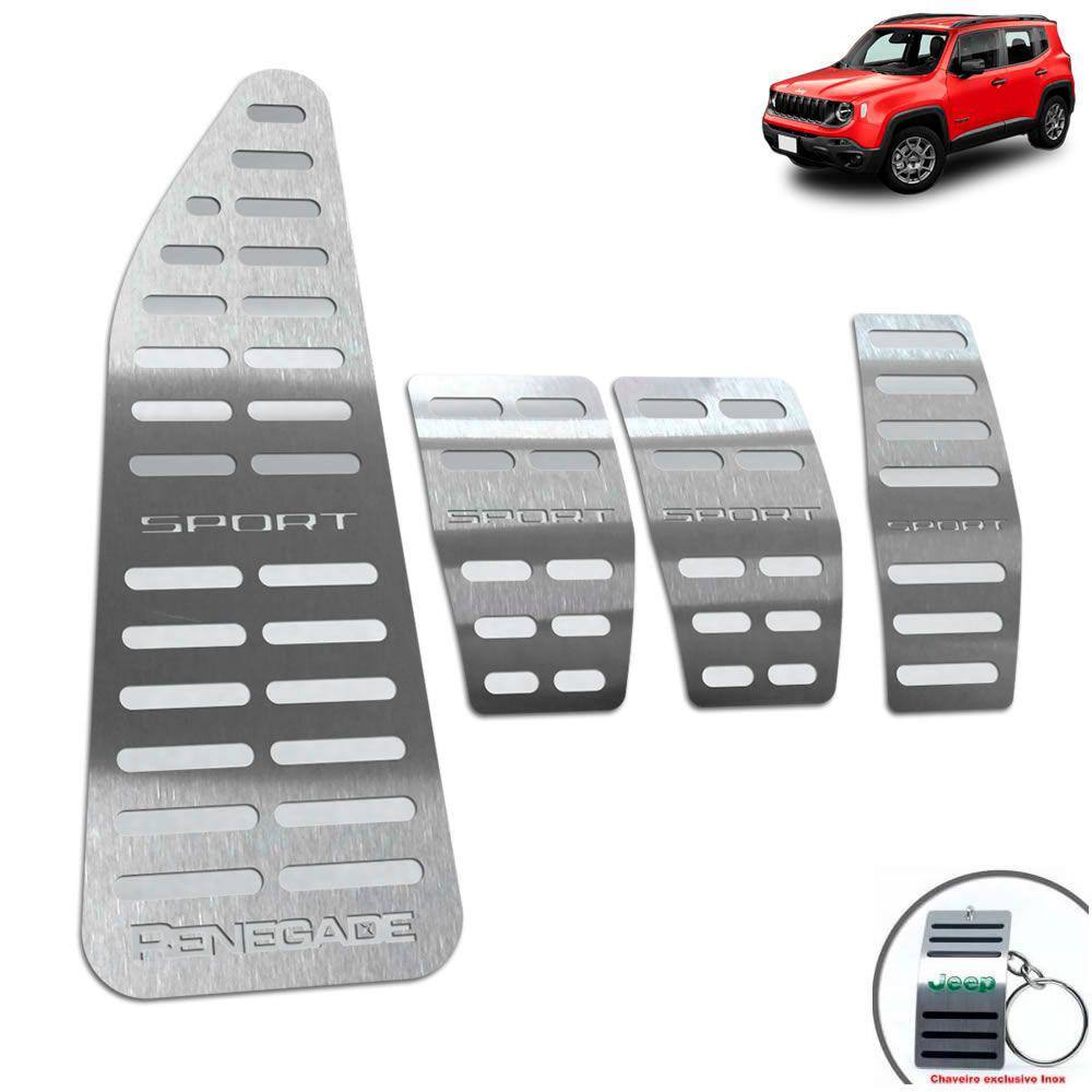 Descanso + Pedaleira Manual Jeep Renegade Sport Prata
