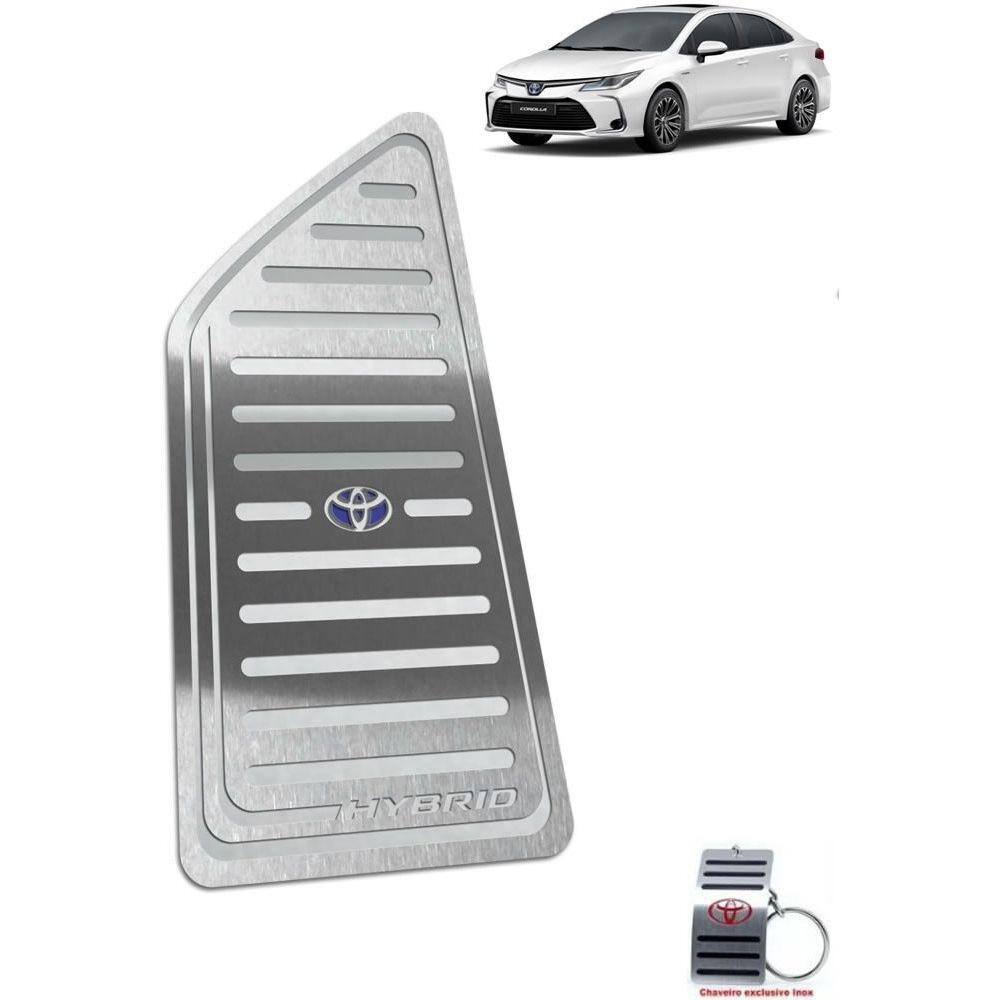 Descanso De Pé Em Aço Inox Toyota Corolla Hybrid 2020 Prata