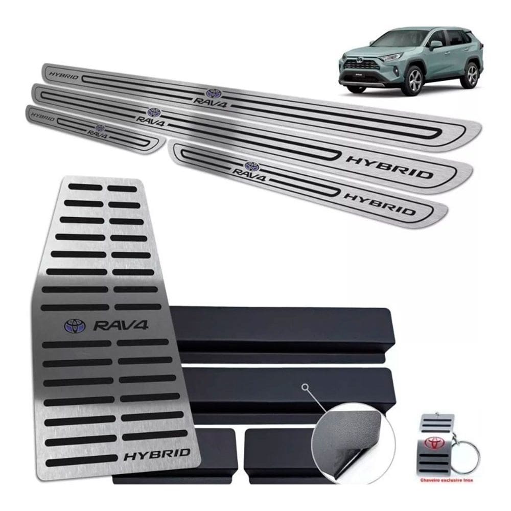 Descanso + Soleiras Preto Baixo Relevo Rav4 Hybrid 2020