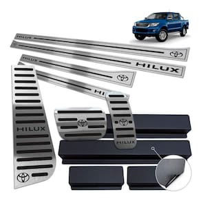 Soleira Pedaleira Auto. Descanso Hilux 2006 A 2012 Preto BR