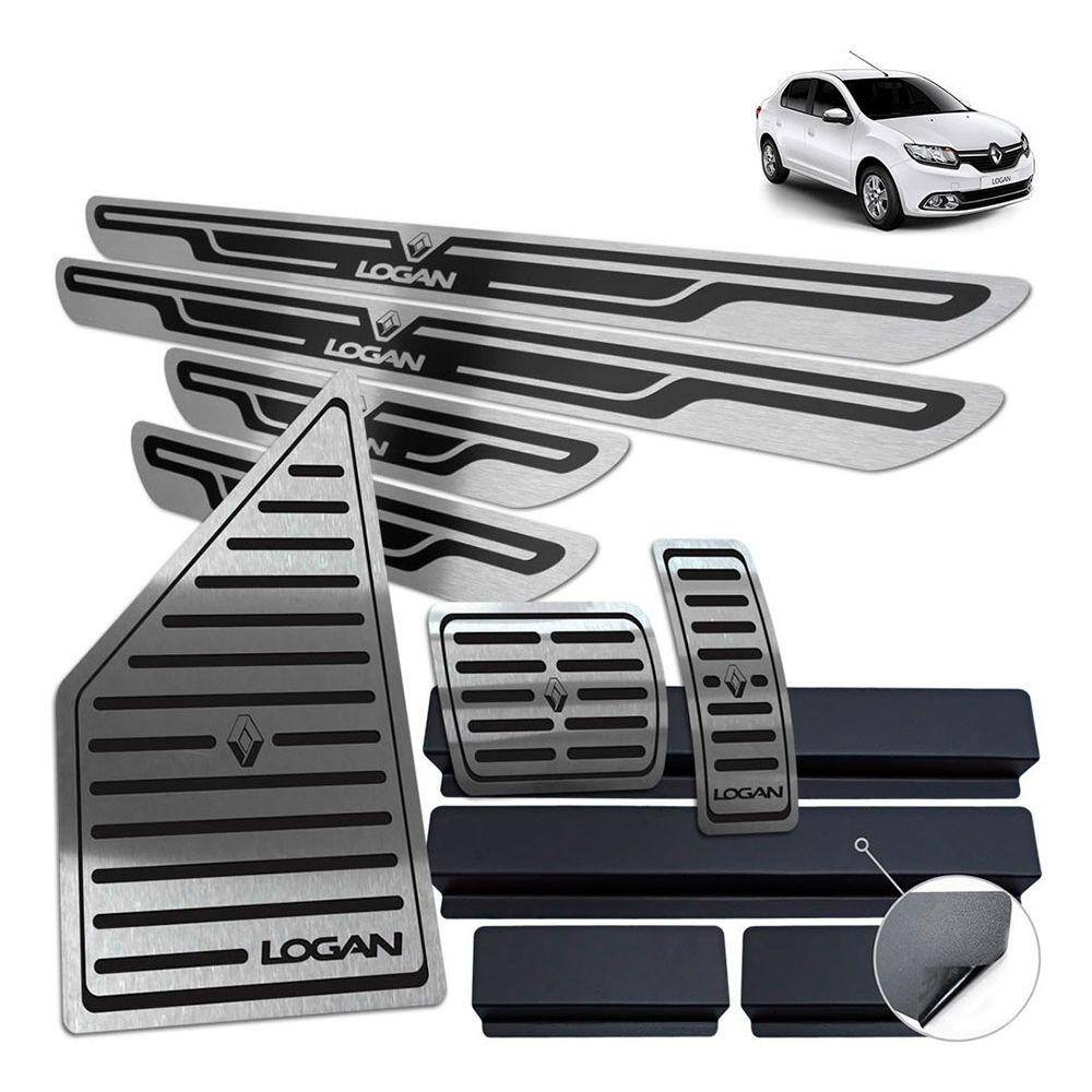 Descanso Pedaleira Soleira Logan 2020 Preto AR Automático