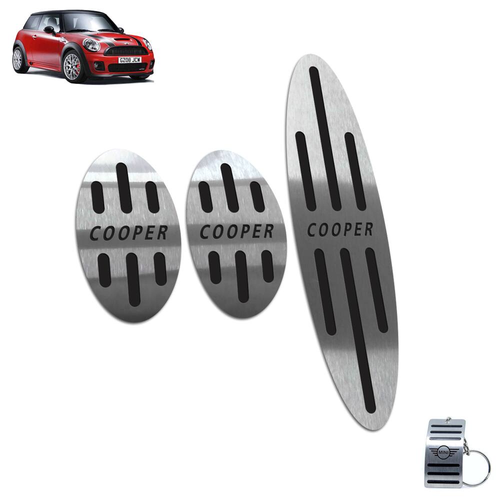 Pedaleira Manual Em Aço Inox Mini Cooper Preto