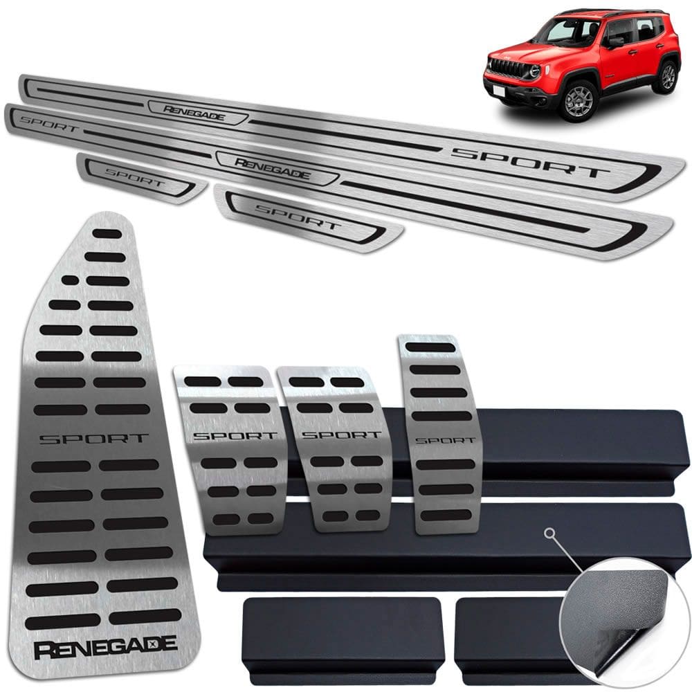 Pedaleira Manual Soleira Descanso Preto Renegade Sport