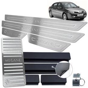 Soleira + Descanso Megane 2006 A 2011 Prata Baixo Relevo
