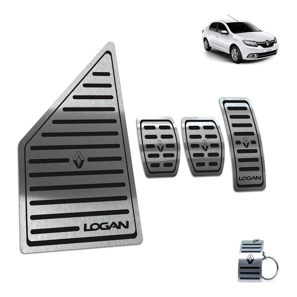 Descanso + Pedaleira Manual Logan 2020 Preto