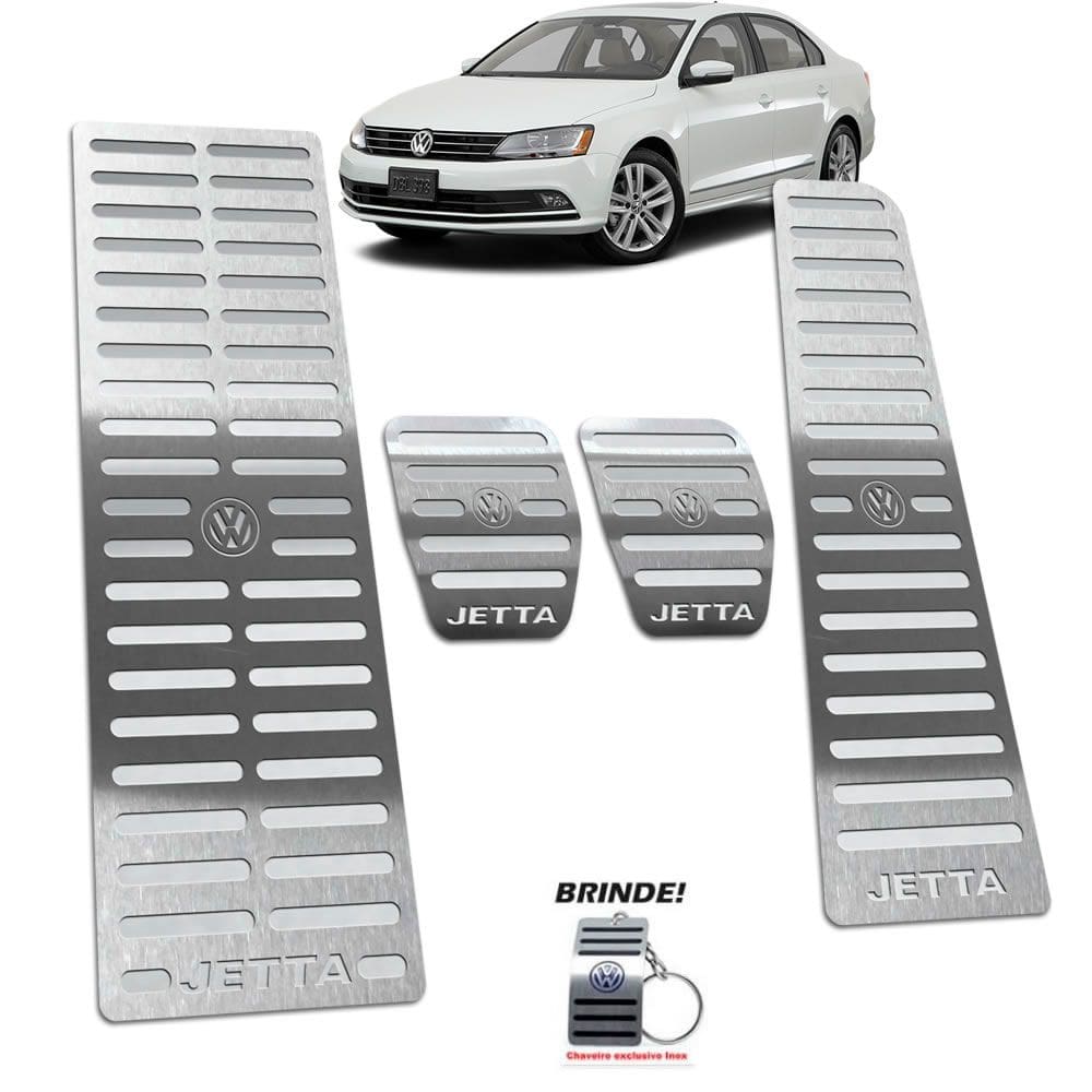 Pedaleira Manual + Descanso Jetta 2011 A 2018 Prata