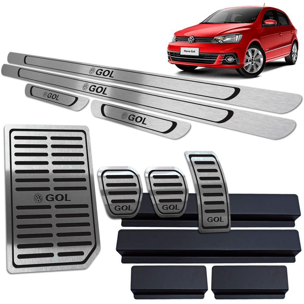 Soleira Pedaleira Descanso Gol G6 G7 12 A 20 Manual Preto BR