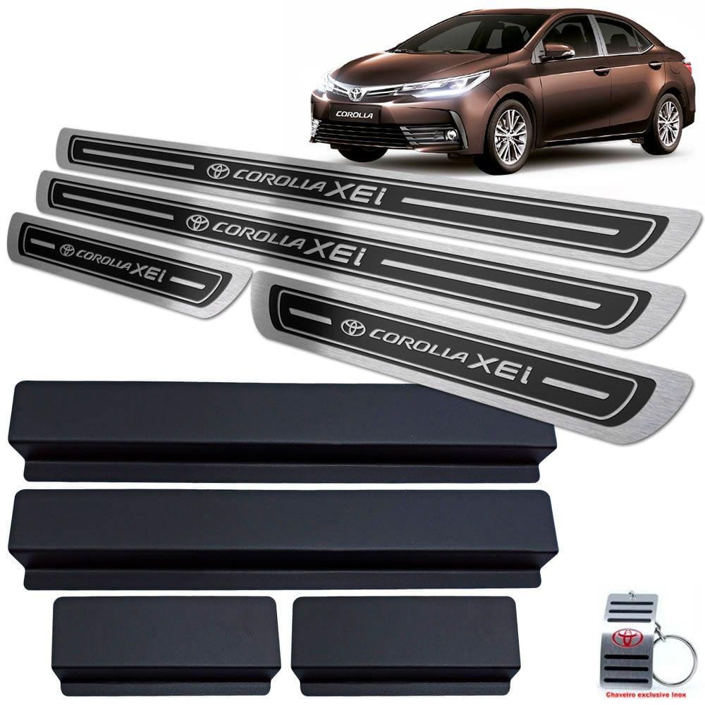 Soleiras Toyota Corolla Xei 2014/2019 Preto Alto Relevo