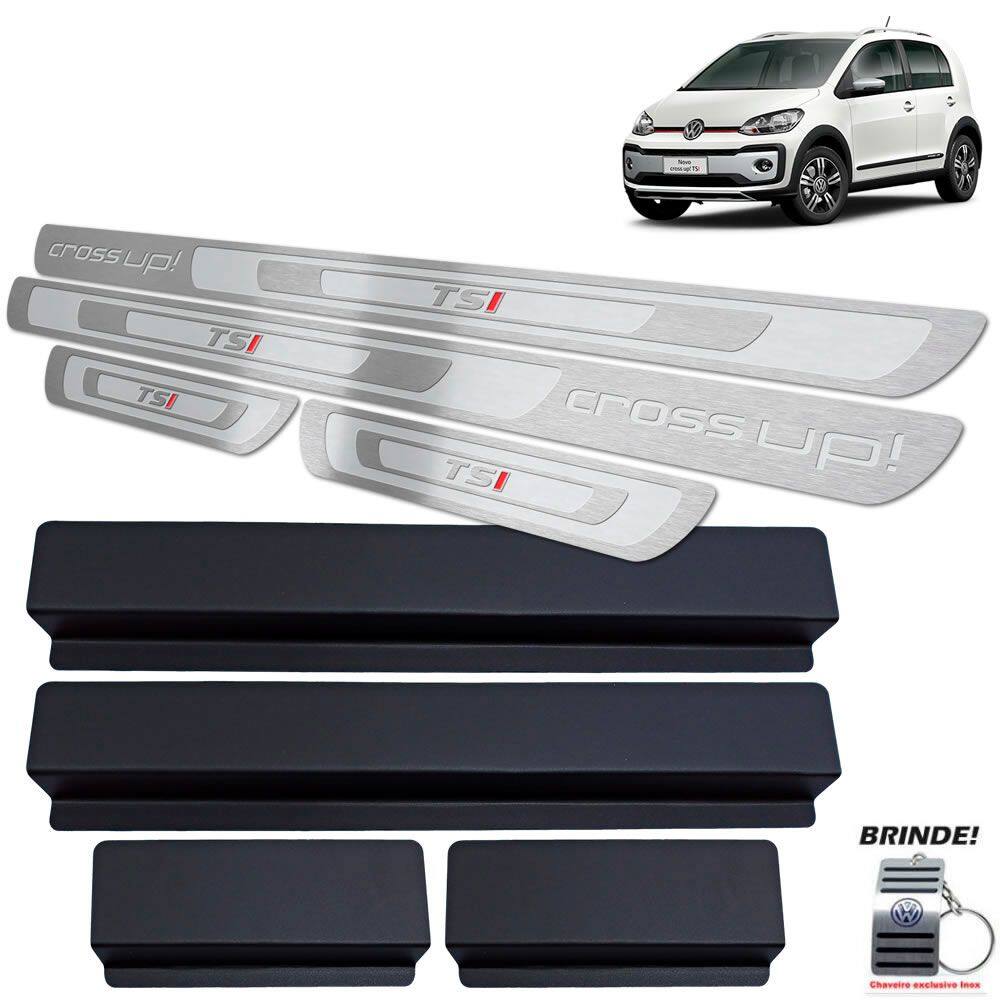 Soleiras Prata Alto Relevo Volkswagen Cross Up Tsi