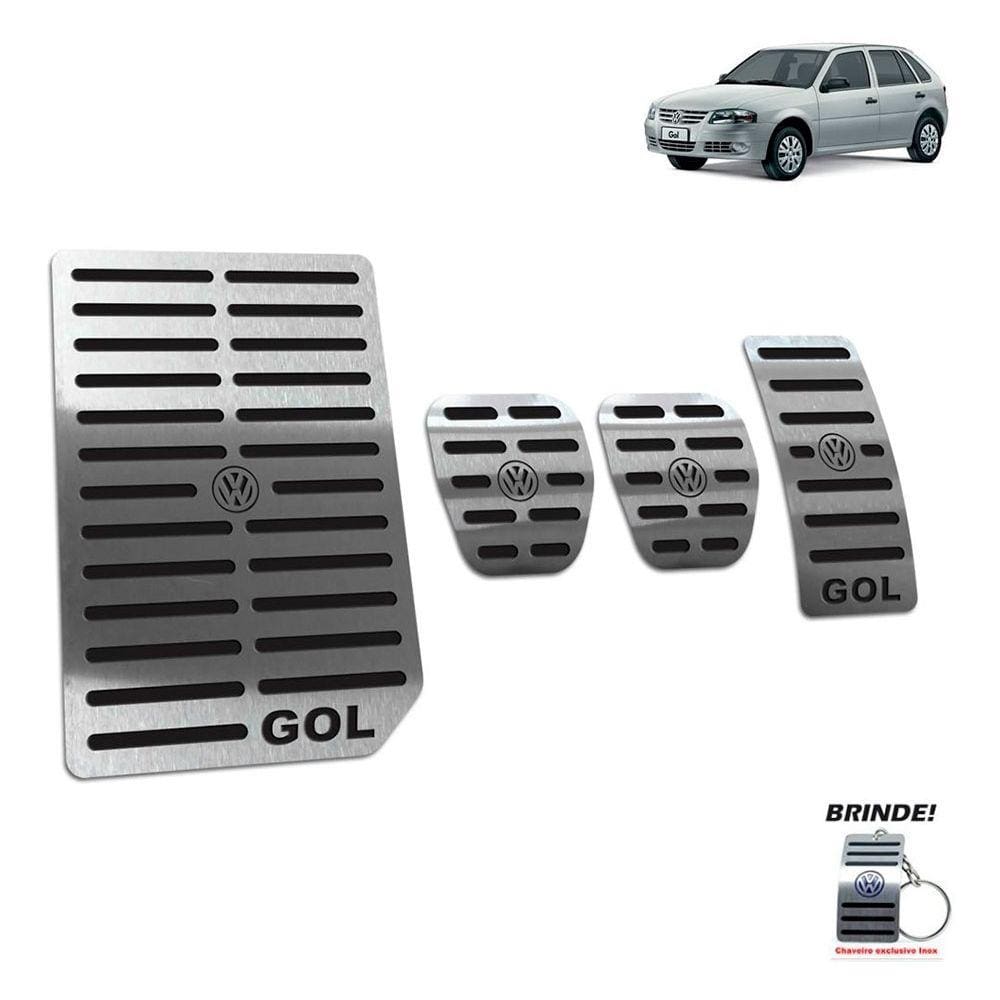 Descanso de Pé + Pedaleira Manual Gol G4 2005 a 2014 Preto