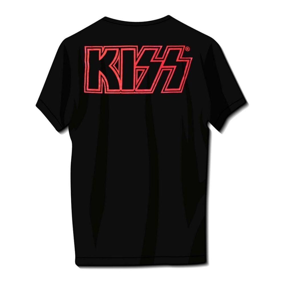 Camiseta Plus Size Kiss Preta Banda De Rock Dinasty