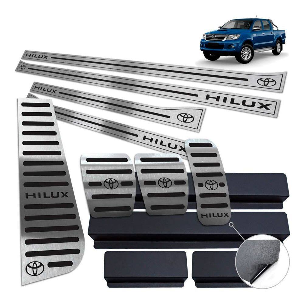 Soleira Pedaleira Manual Descanso Hilux 2006 A 2012 Preto BR