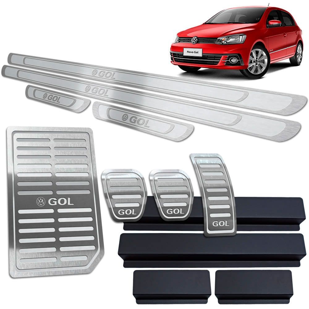 Soleira Pedaleira Descanso Gol G6 G7 12 A 20 Manual Prata AR