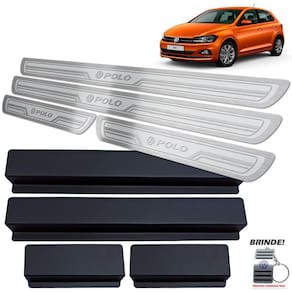 Soleiras Inox Polo 2019 2020 Gravação em Prata Alto Relevo