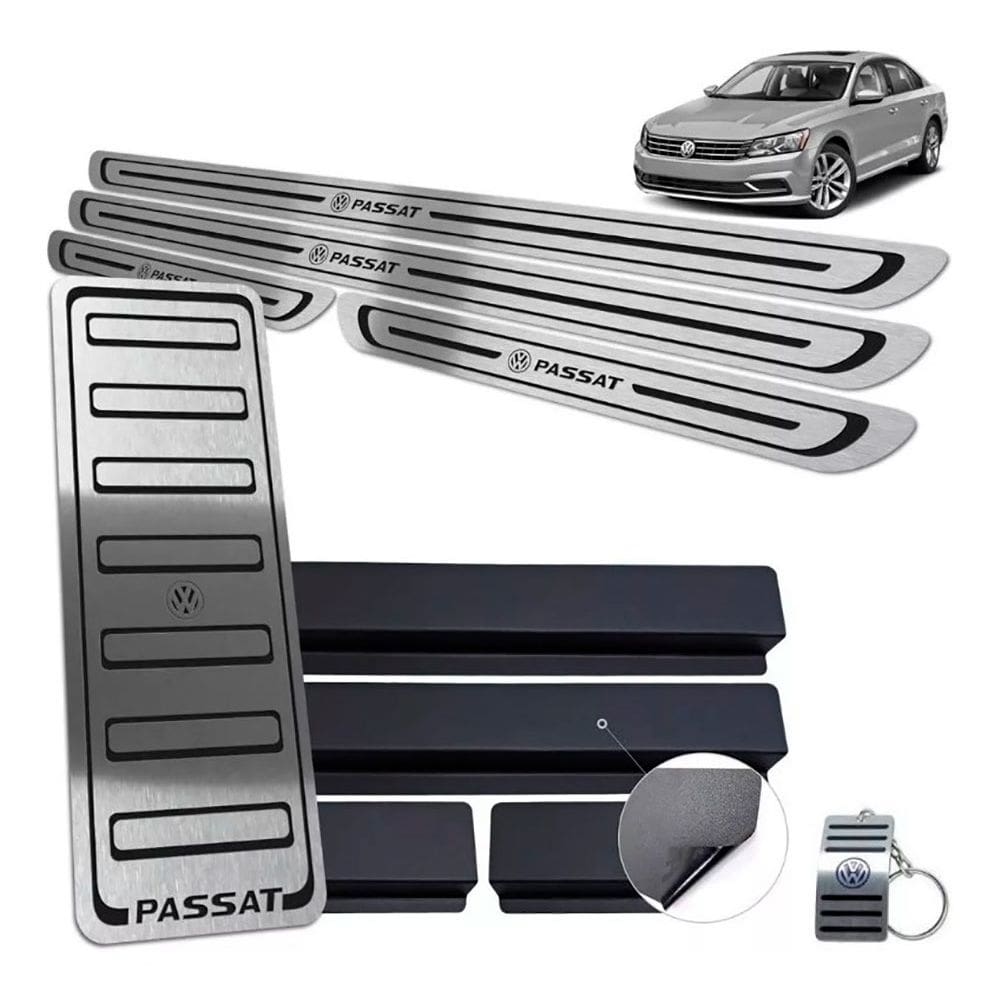 Descanso Soleira Passat Highline 17 A 19 Preto Baixo Relevo