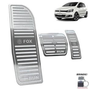 Descanso + Pedaleira Automático Fox Run 2016 a 2017 Prata