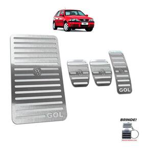Descanso + Pedaleira Volkswagen Gol G3 1999 a 2005 Prata
