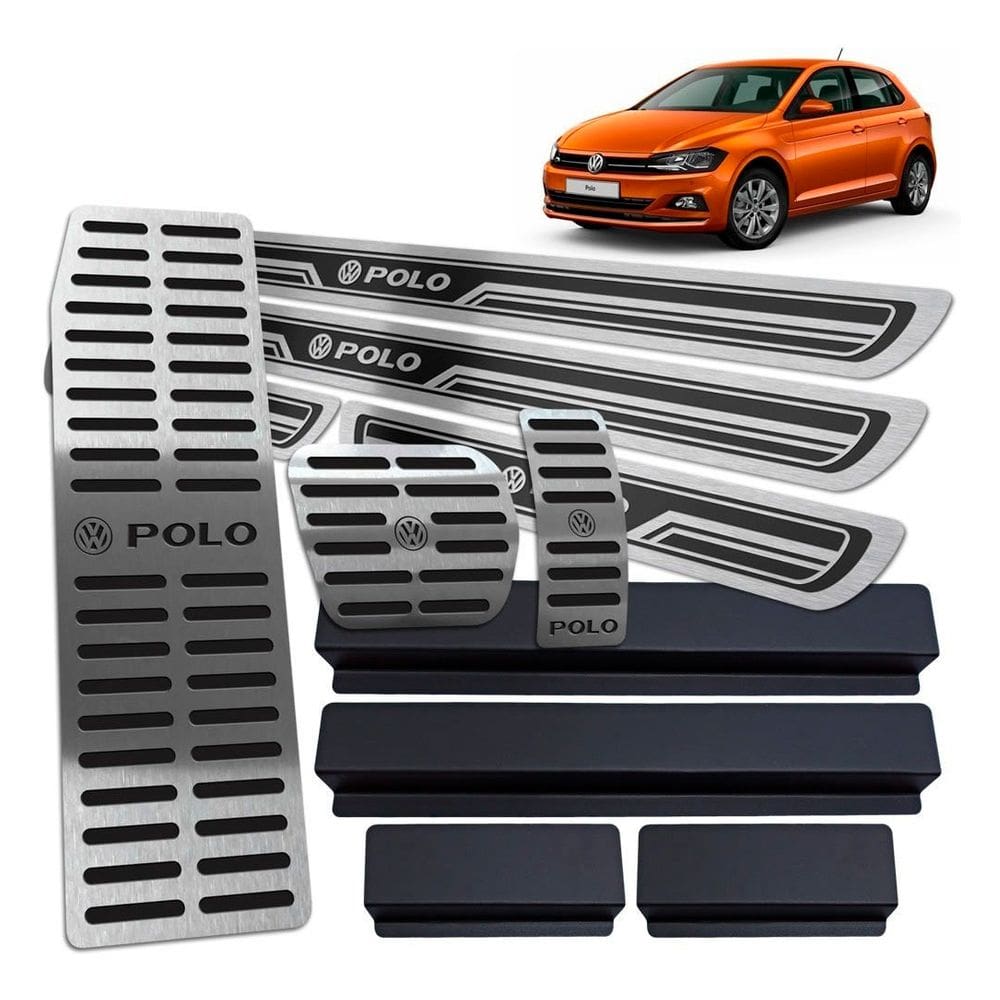 Descanso Pedaleira Automático Soleira Preto AR Polo 2019 20