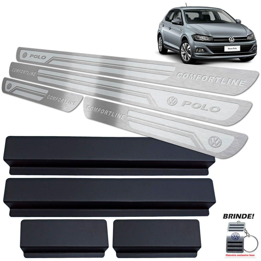 Soleiras Prata Alto Relevo Polo Comfortline 2018 2020