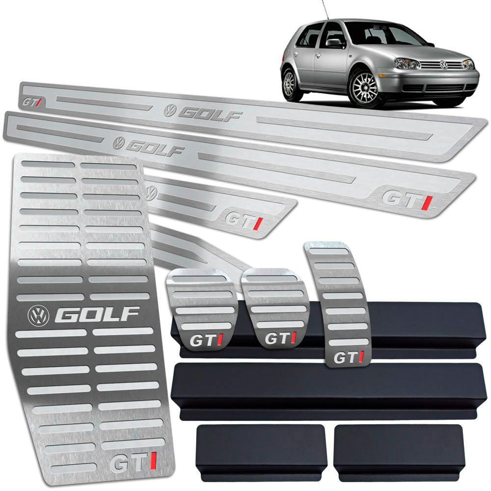 Descanso + Soleira + Pedaleira Prata AR Golf Gti 1999 A 2013