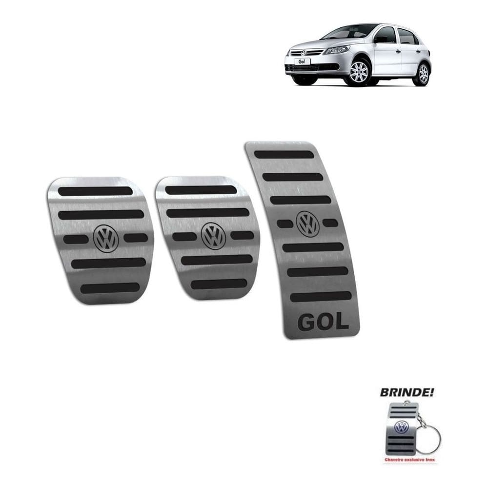 Pedaleira Volkswagen Gol G5 2008 Até 2012 Preto