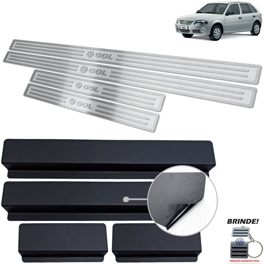 Soleiras Prata Alto Relevo Volkswagen Gol G4 2005 a 2014