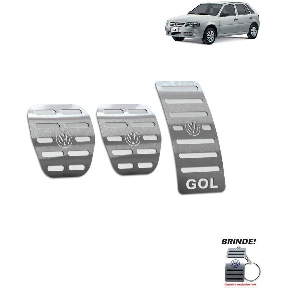 Pedaleira Manual Volkswagen Gol G4 2005 a 2014 Prata