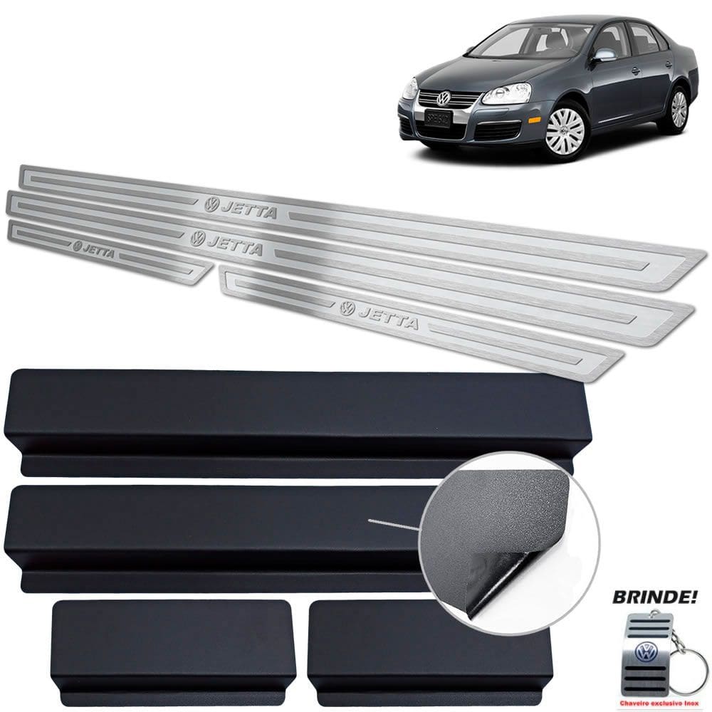 Soleiras Prata Alto Relevo Volkswagen Jetta 2007 a 2010