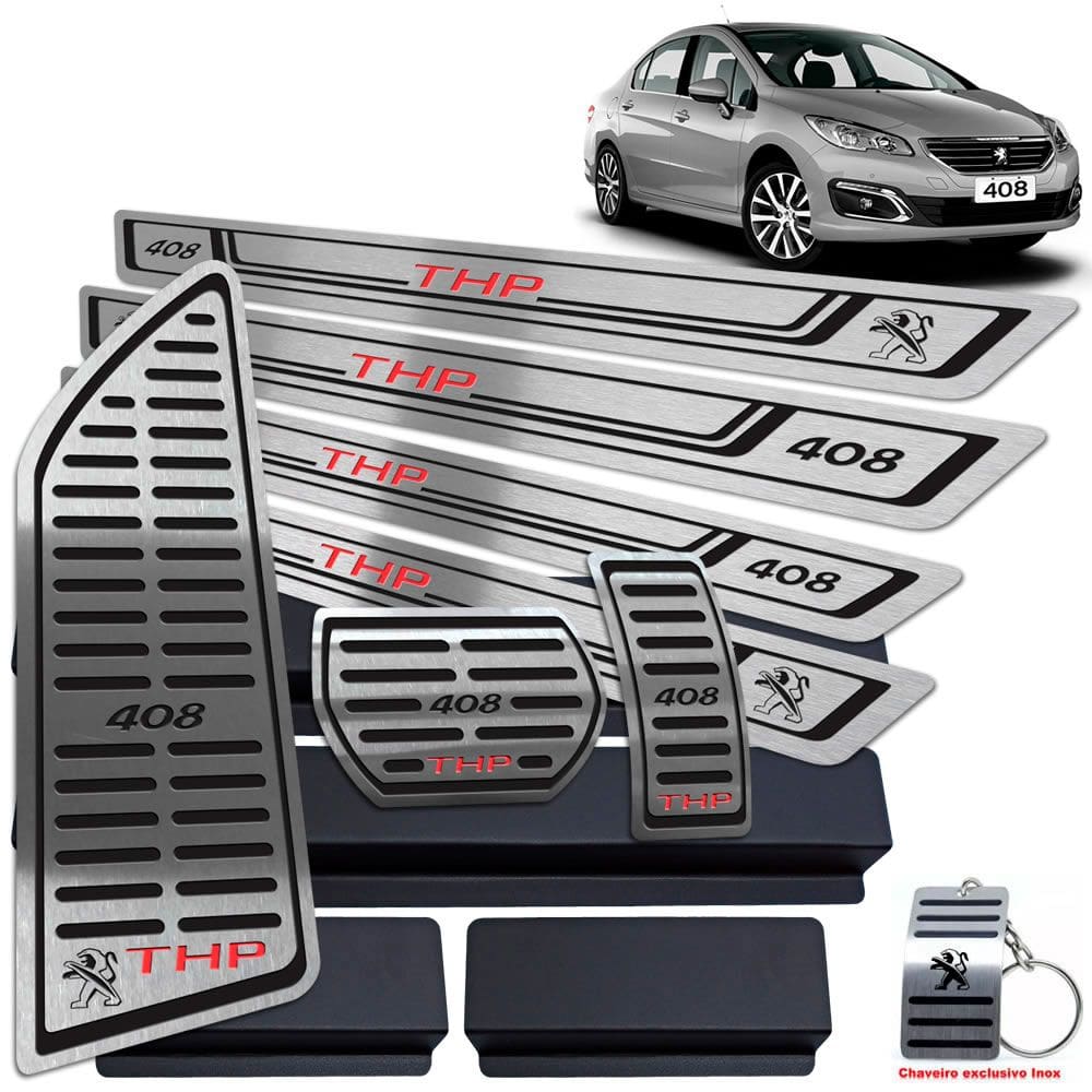 Soleira Pedaleira Descanso Peugeot 408 THP 12/19 Preto BR