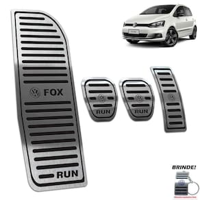 Descanso + Pedaleira Manual Fox Run 2016 a 2017 Preto