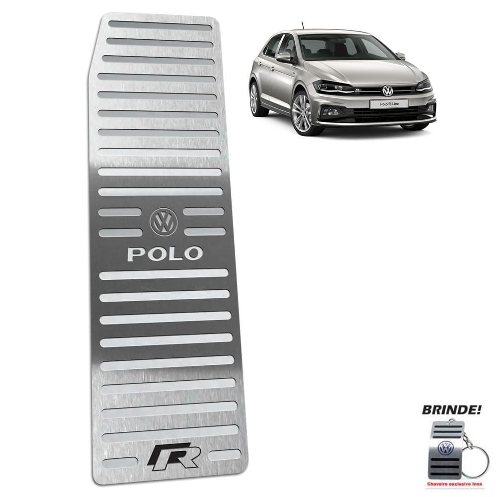 Descanso de Pé Gravação em Prata Polo R-Line Aço inox