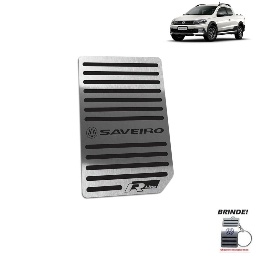 Descanso De Pé Em Aço Inox Saveiro R-Line Preto