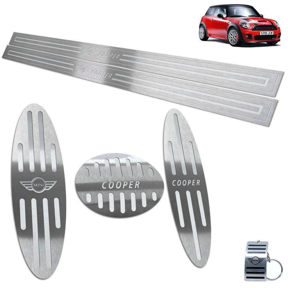 Pedaleira Automático Soleira Descanso Prata Mini Cooper