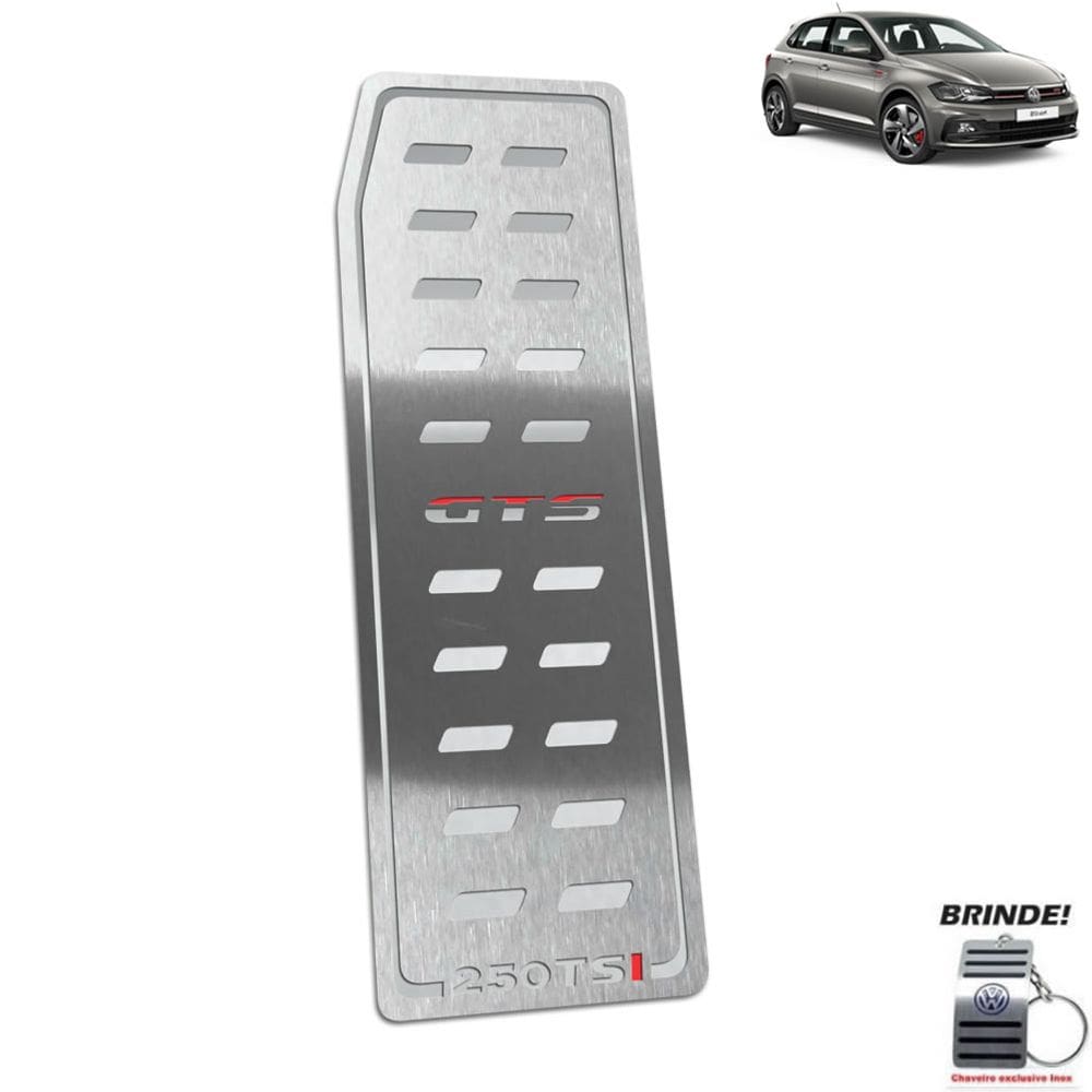 Descanso de Pé Gravação em Prata Polo GTS 250 TSI Aço inox